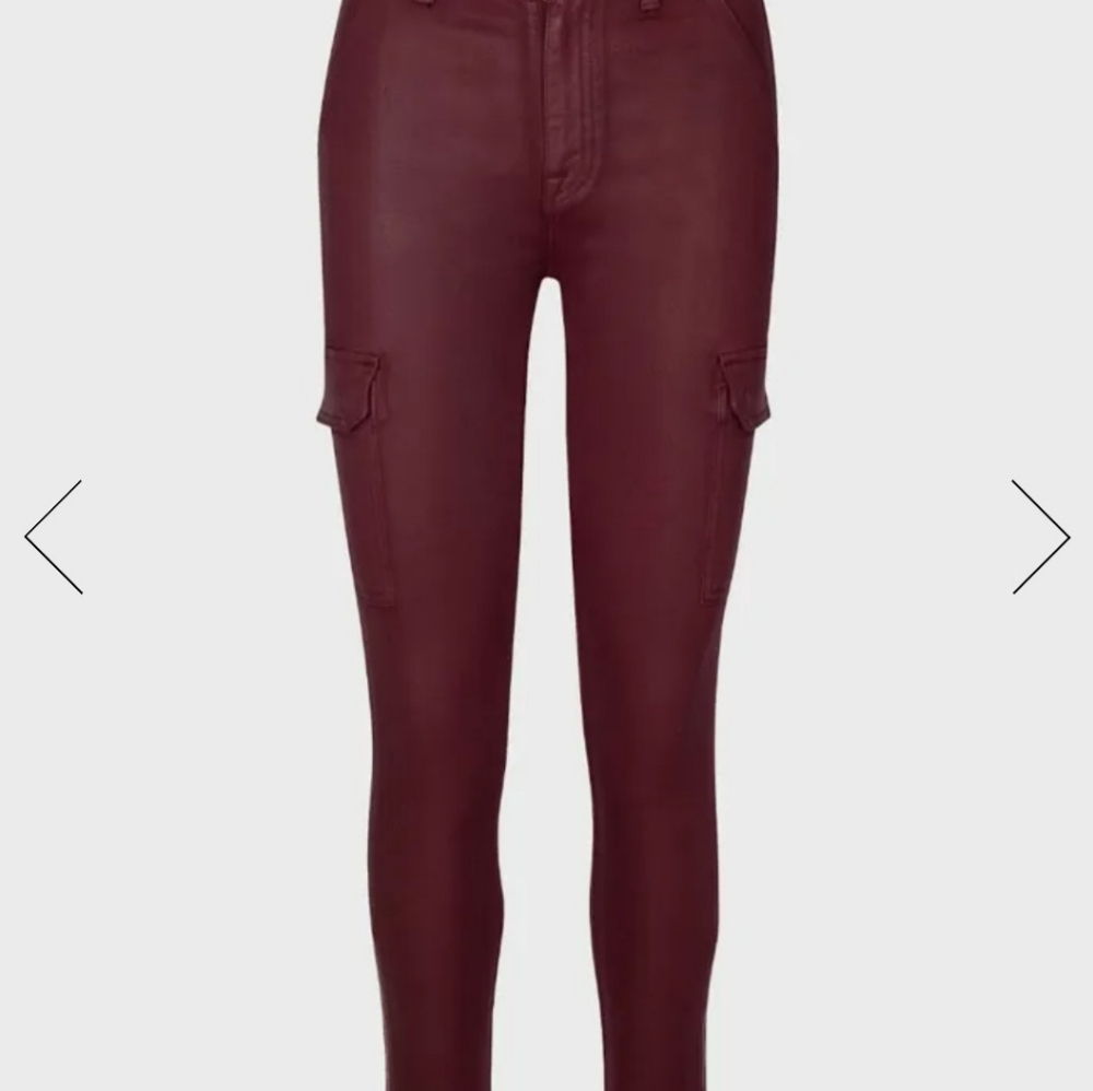COATED SKINNY CARGO IN MERLOT
